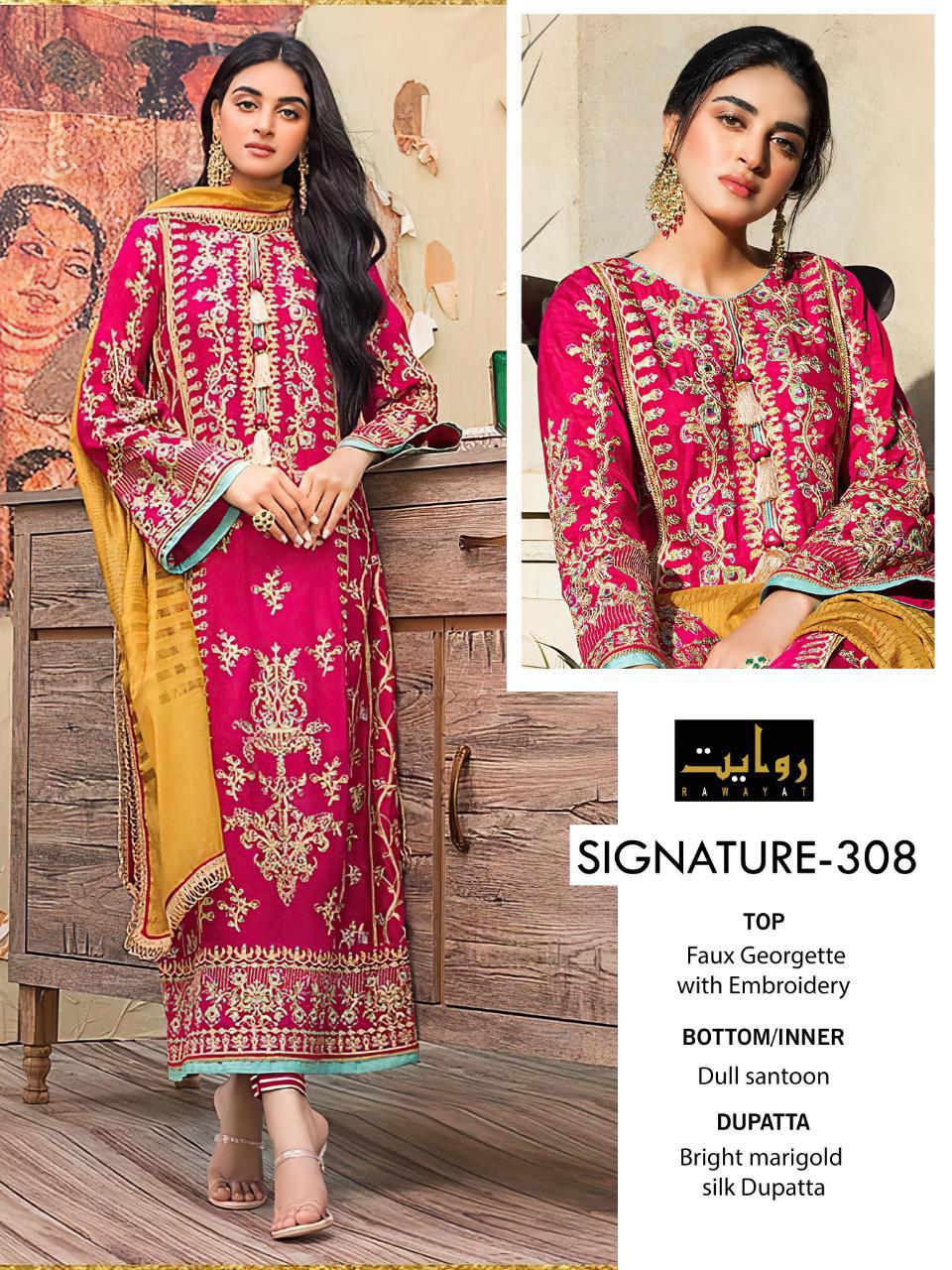 RAWAYAT SIGNATURE 308 PAKISTANI SALWAR KAMEEZ