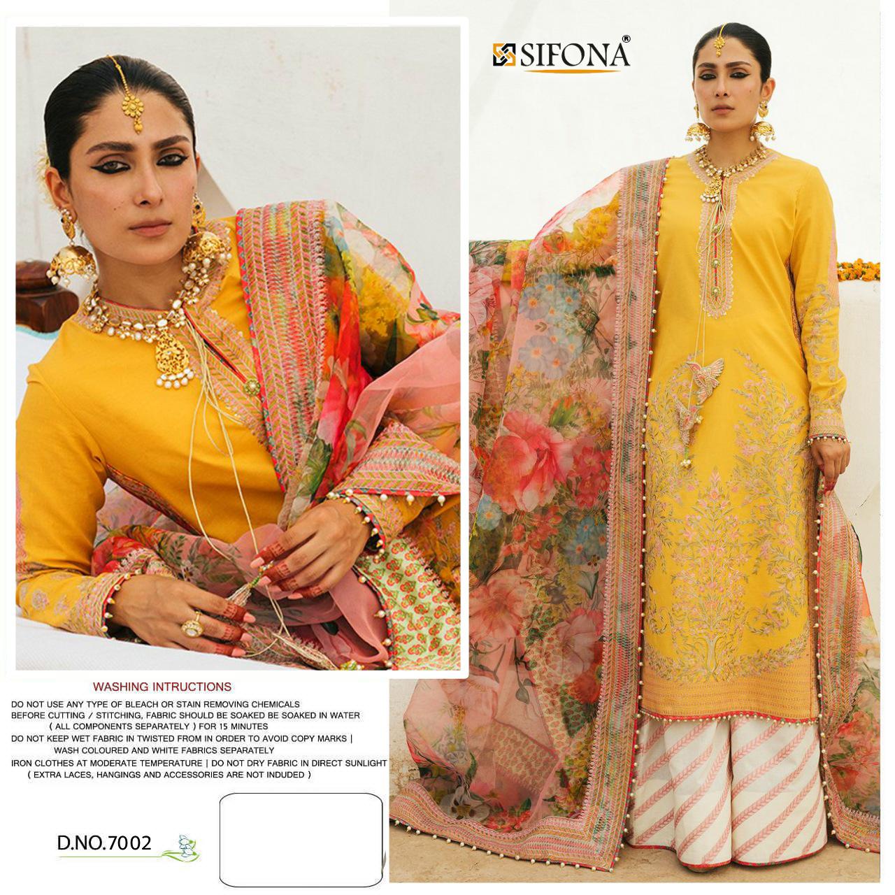 SIFONA 7002 YELLOW SALWAR KAMEEZ WHOLESALER