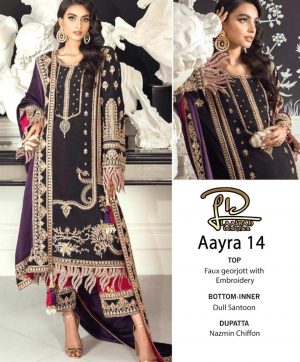 LAAIBAH AAYRA 14 BLACK SALWAR KAMEEZ WHOLESALER