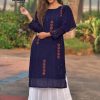 LAIBA AM VOL 75 NAVY BLUE DESIGNER TUNIC WHOLESALER