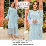 ZARQASH 2037 A BLUE SALWAR KAMEEZ WHOLESALE