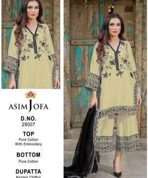 ASIM JOFA 29007 NEW COLOR WHOLESALE PAKISTANI SUITS ONLINE