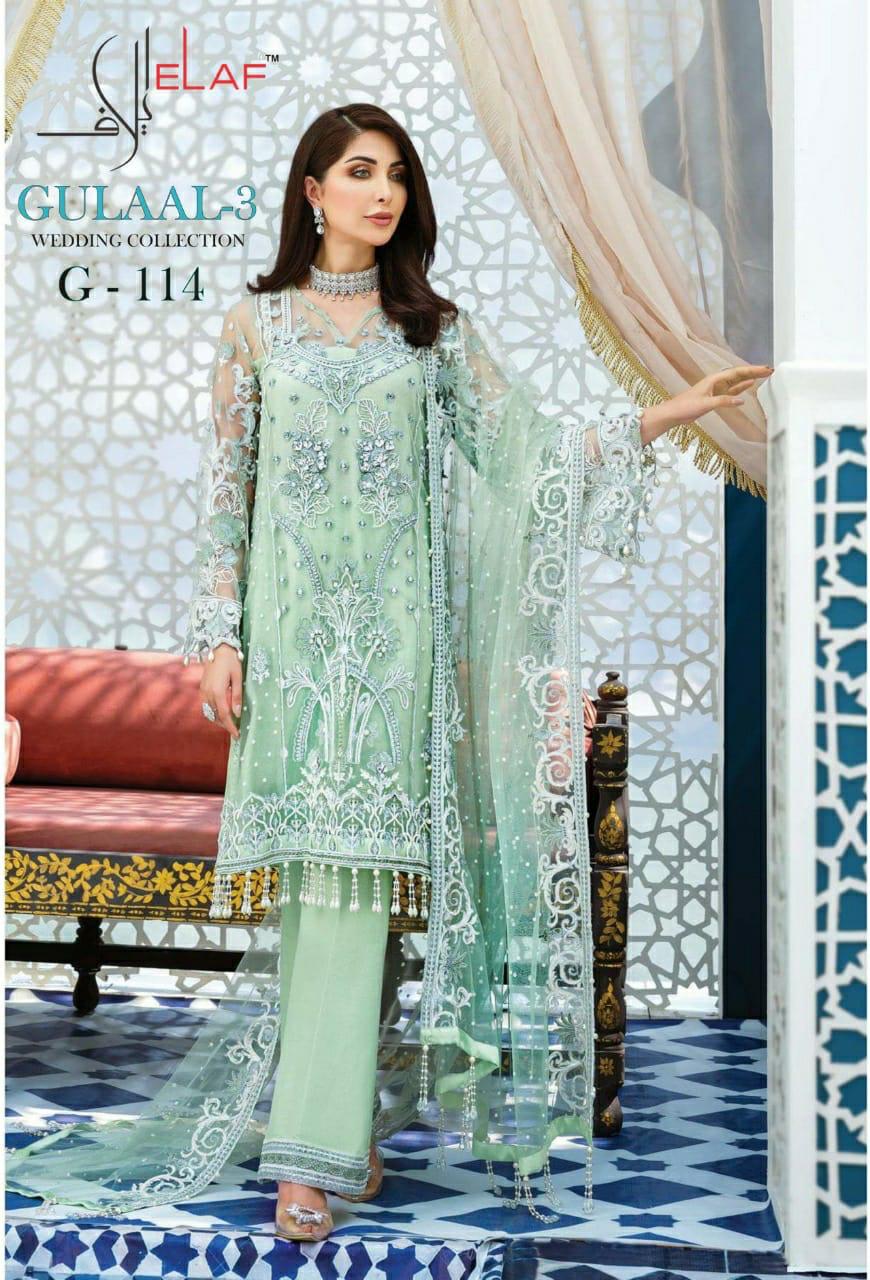 ELAF 114 GALAXY FAB GULAAL 3 SALWAR KAMEEZ