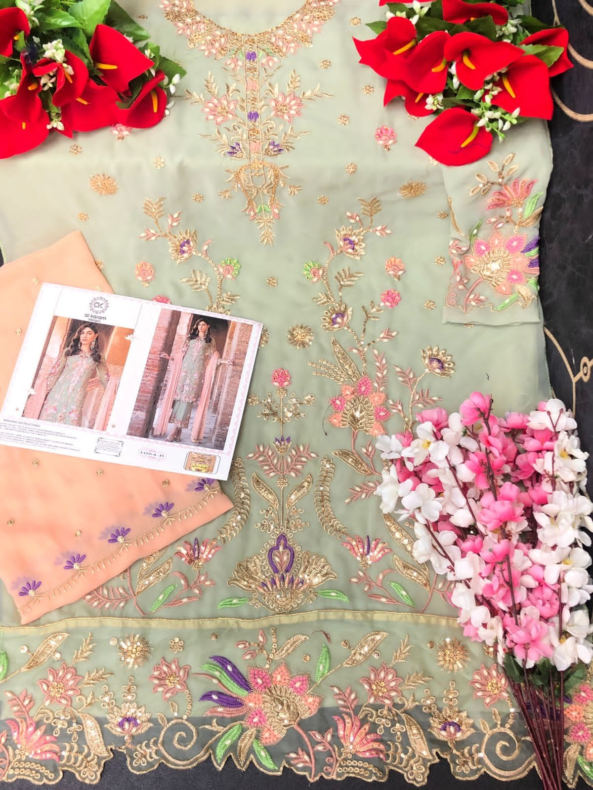 AL KARAM DESIGNS 1084 B PAKISTANI SUITS WHOLESALER