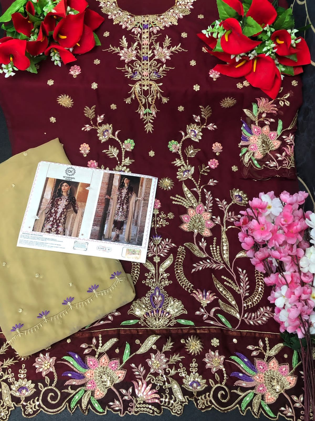 AL KARAM DESIGNS 1084 E PAKISTANI SUITS WHOLESALER