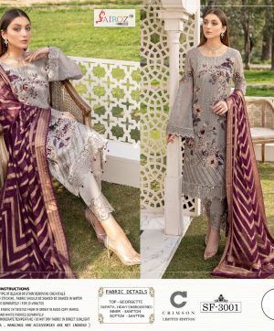 SAIROZ FABS CRIMSON SF 3001 SALWAR KAMEEZ MANUFACTURER