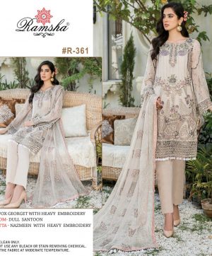 RAMSHA R 361 PAKISTANI SALWAR KAMEEZ MANUFACTURER