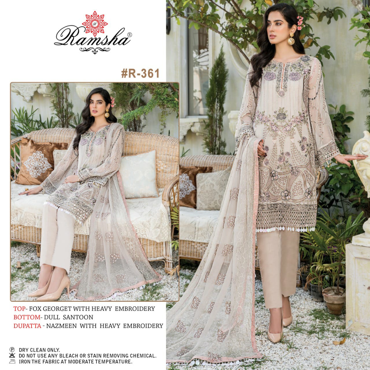 RAMSHA R 361 PAKISTANI SALWAR KAMEEZ MANUFACTURER