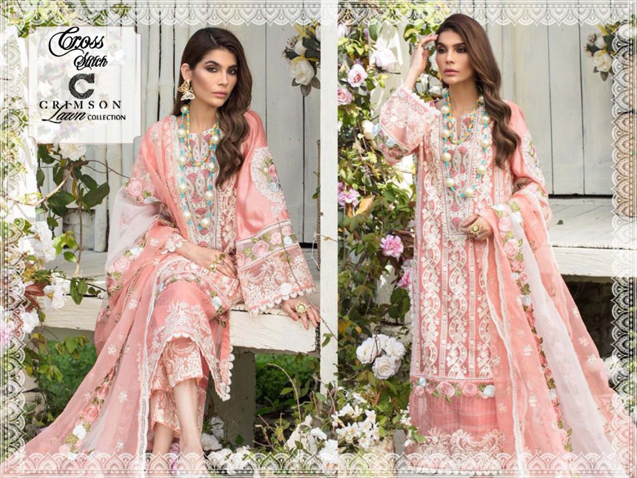 CROSS STITCH CRIMSON 40001 SALWAR KAMEEZ MANUFACTURER