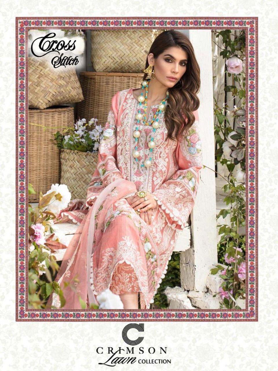 CROSS STITCH CRIMSON 40001 SALWAR KAMEEZ MANUFACTURER