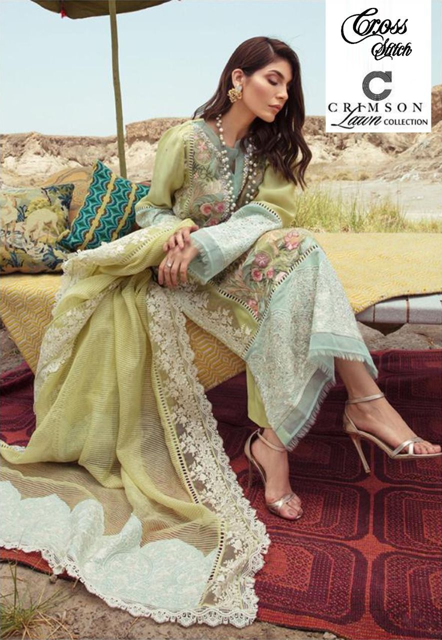 CROSS STITCH CRIMSON 40002 SALWAR KAMEEZ MANUFACTURER