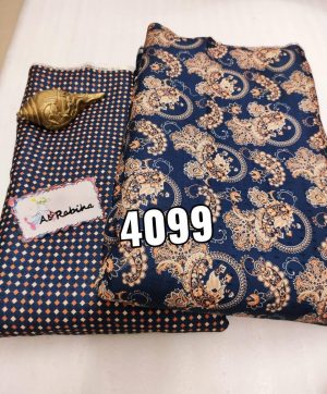 AL RABIHA 4099 MASLIN COTTON WITHOUT DUPATTA SUITS