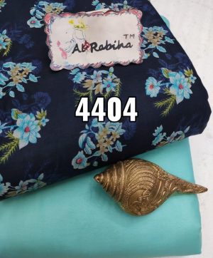 AL RABIHA 4404 MASLIN COTTON WITHOUT DUPATTA SUITS