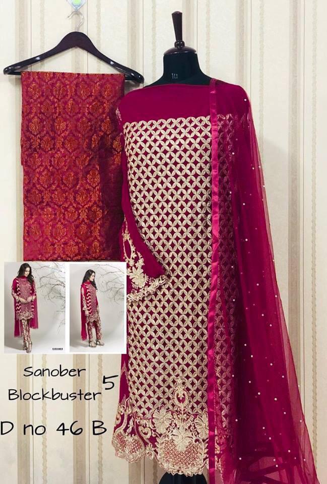 HOOR TEX SANOBER 5 46 B PAKISTANI SALWAR KAMEEZ