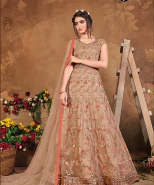 SWAGAT VIOLET 5101 DESIGNER GOWNS WHOLESALER