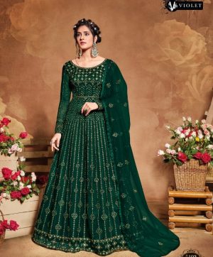 SWAGAT VIOLET 5102 DESIGNER GOWNS WHOLESALER