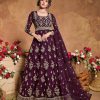 SWAGAT VIOLET 5105 DESIGNER GOWNS WHOLESALER