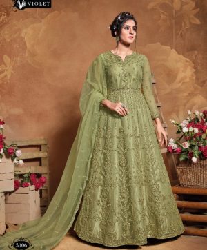 SWAGAT VIOLET 5106 DESIGNER GOWNS WHOLESALER