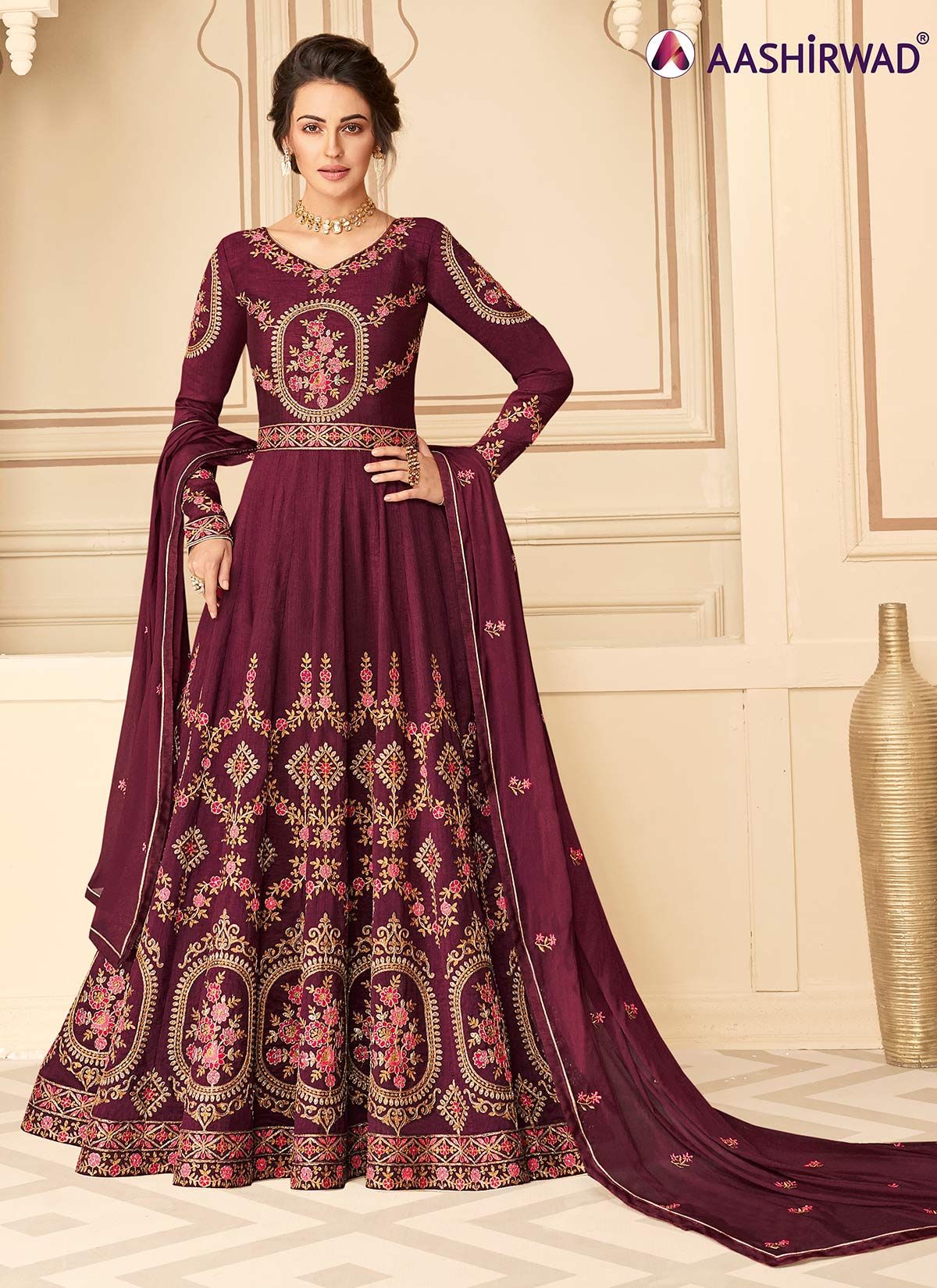 AASHIRWAD CREATION MAHARANI 7211 WHOLESALE