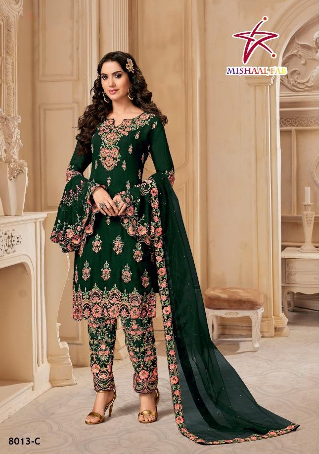 MISHAAL FAB 8013 C SALWAR KAMEEZ MANUFACTURER SURAT