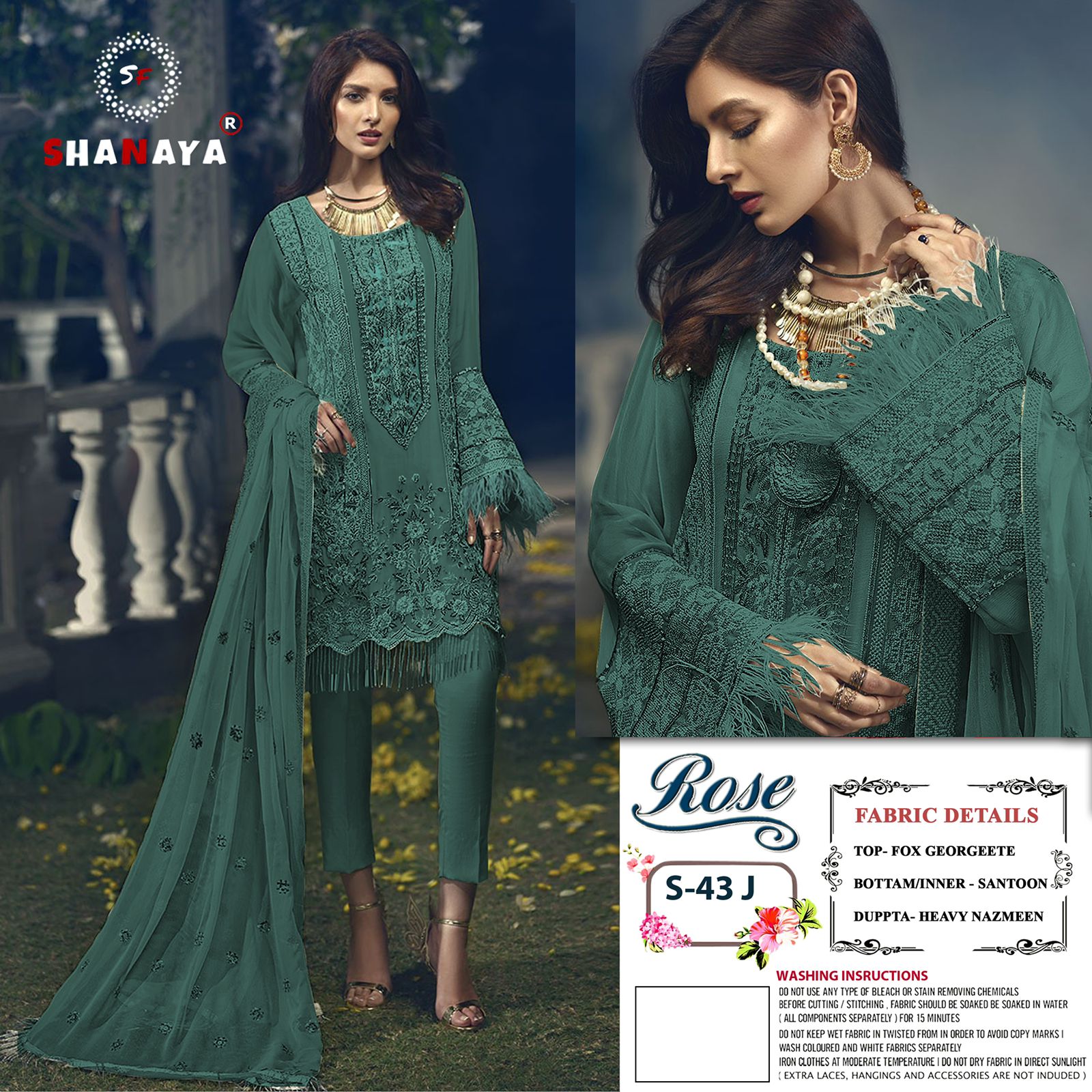 SHANAYA S 43 J PAKISTANI SALWAR KAMEEZ MANUFACTURER