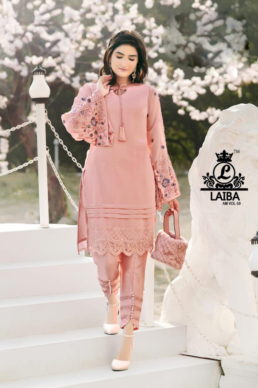 LAIBA AM 59 PEACH READYMADE TUNICS WHOLESALER