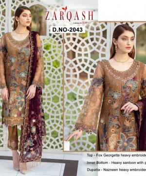 ZARQASH MINHAL 2043 SALWAR KAMEEZ WHLOLESALER SURAT