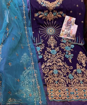 HAZRA DESIGNER MBROIDERED PAKISTANI SALWAR KAMEEZ