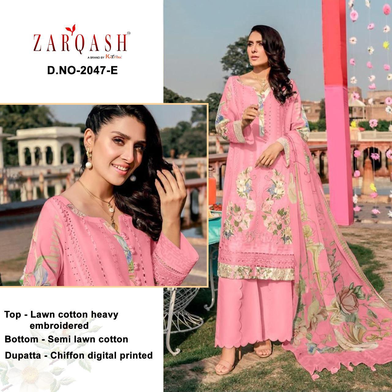 ZARQASH 2047 E ROUCHE VOL 2 WHOLESALE SALWAR KAMEEZ