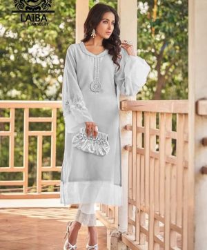 LAIBA AM VOL 77 GREY READYMADE DESIGNER TUNICS