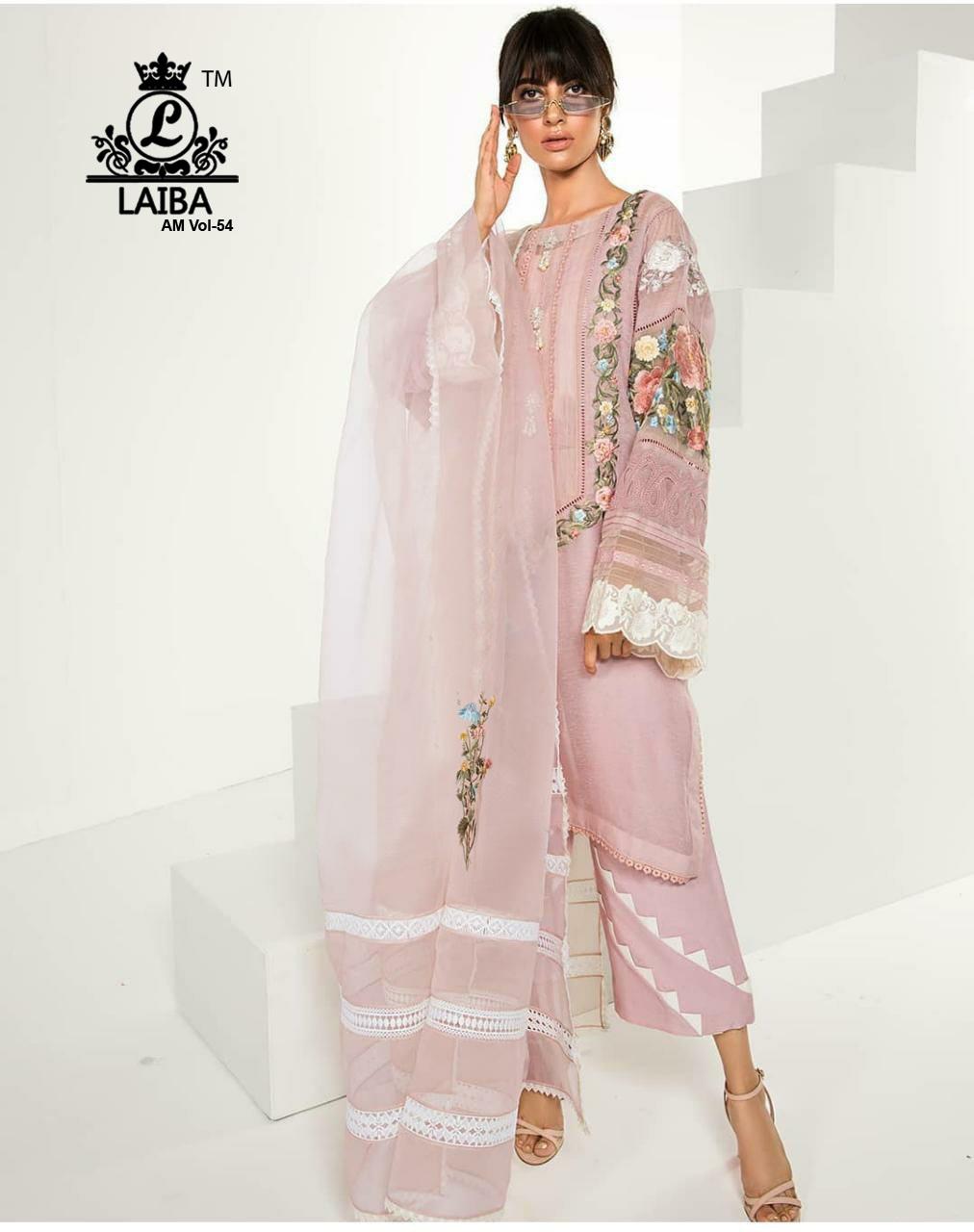 LAIBA AM VOL 54 PINK DESIGNER TUNICS WHOLESALER SURAT