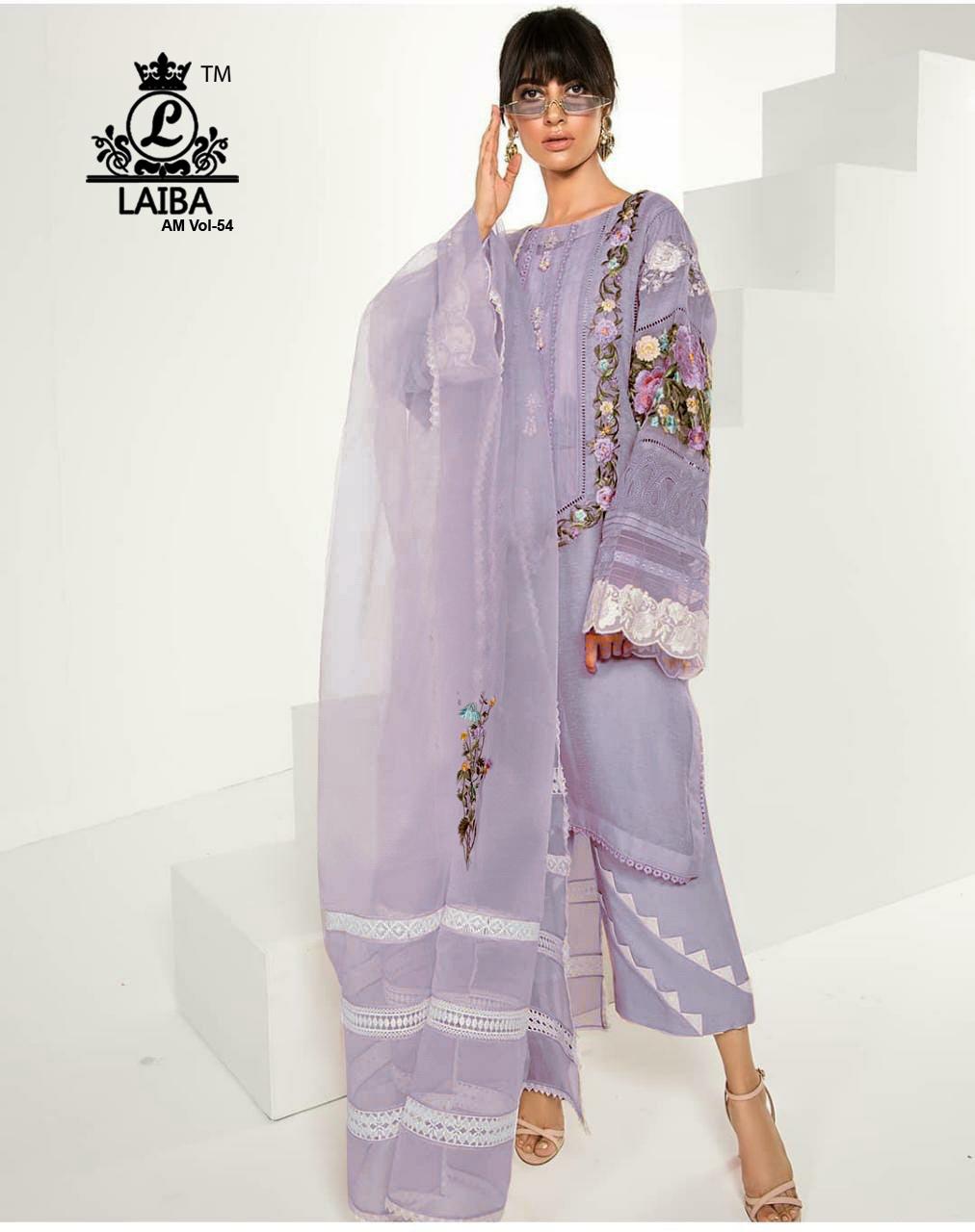 LAIBA AM VOL 54 PURPLE DESIGNER TUNICS WHOLESALER SURAT