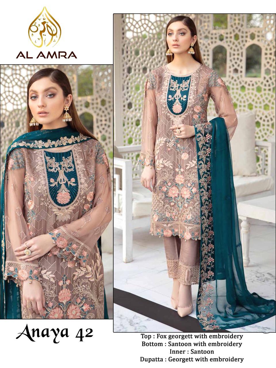 AL AMRA ZF ANAYA 42 PAKISTANI SALWAR KAMEEZ