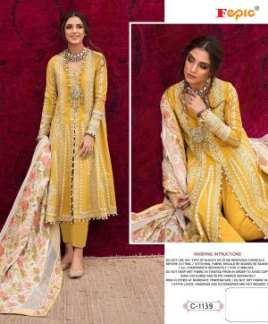 FEPIC 1139 YELLOW SALWAR KAMEEZ WHOLESALER SURAT