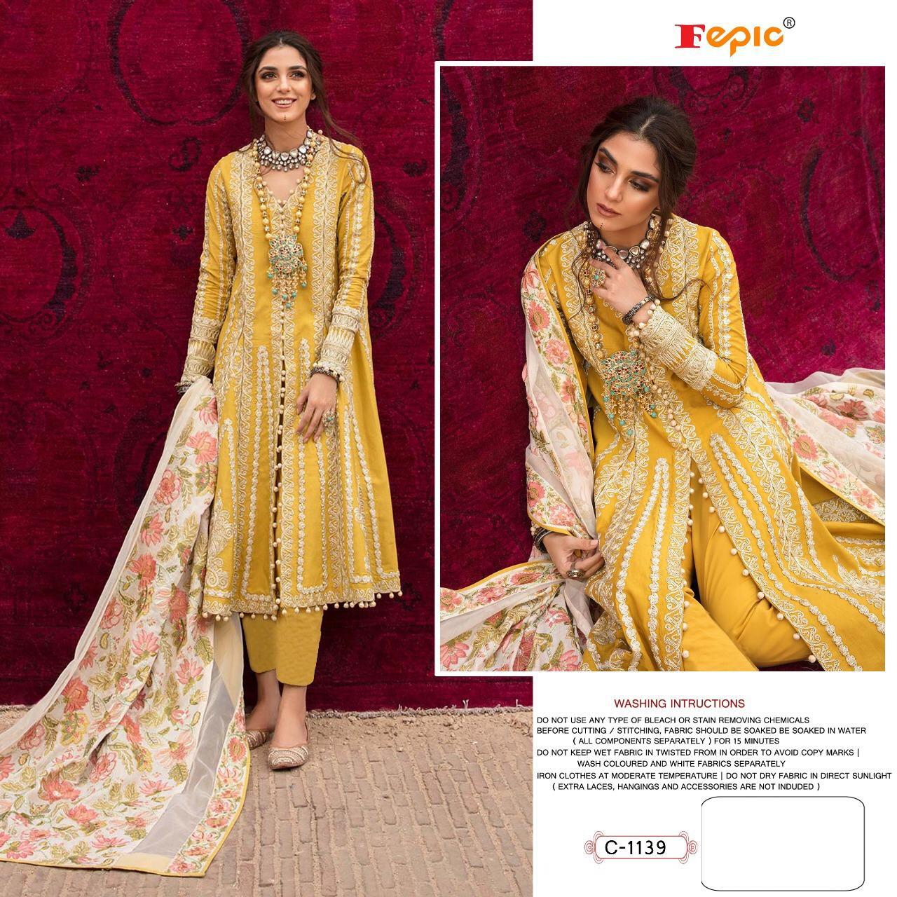 FEPIC 1139 YELLOW SALWAR KAMEEZ WHOLESALER SURAT