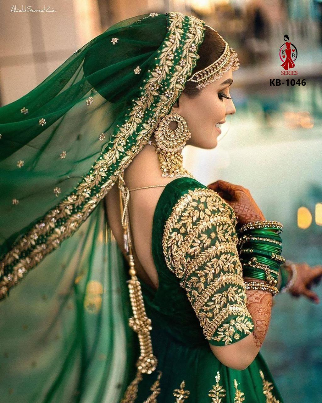 SENHORA BRIDAL LEHENGA KB 1046 GREEN