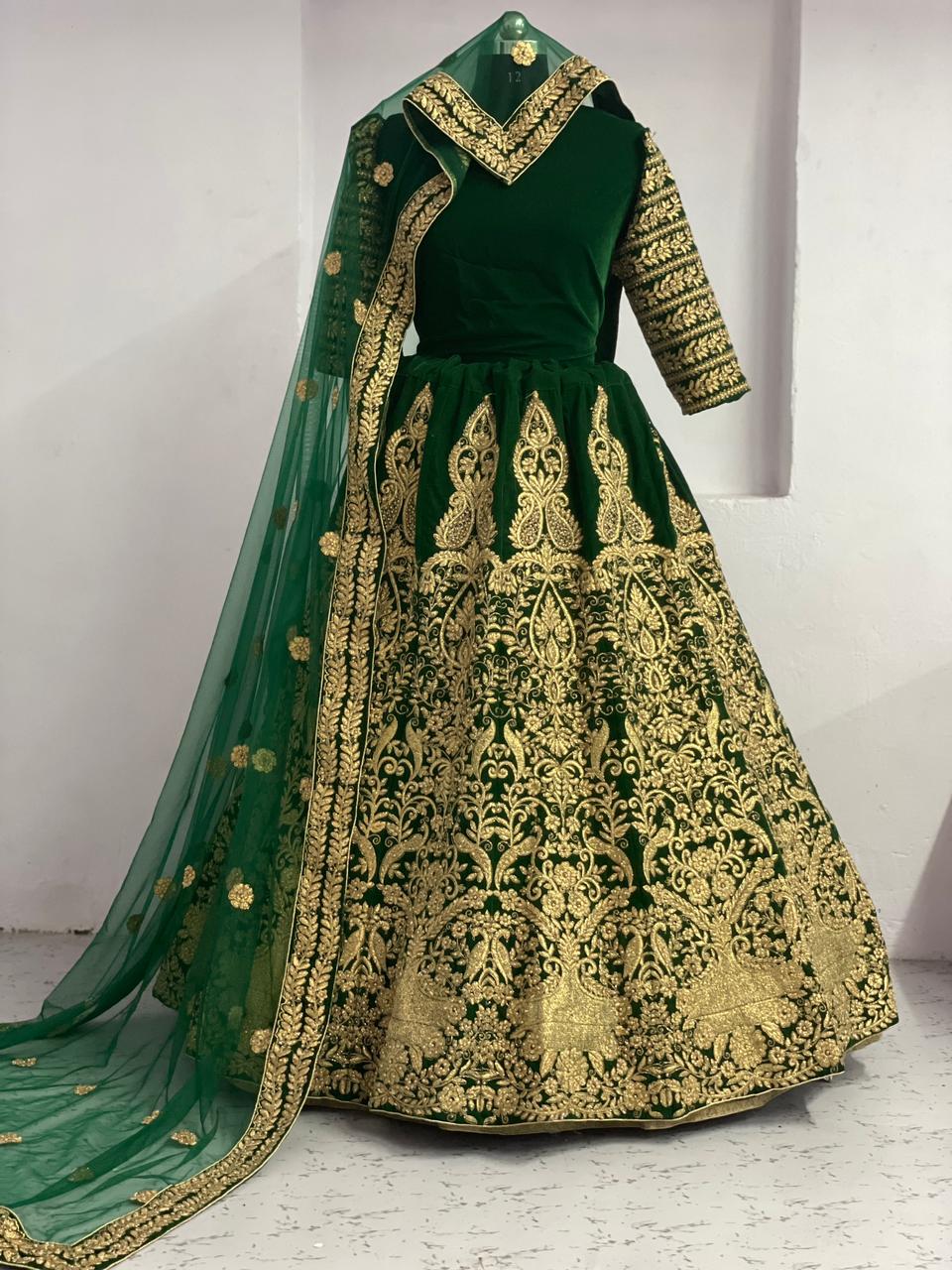 SENHORA BRIDAL LEHENGA KB 1046 GREEN