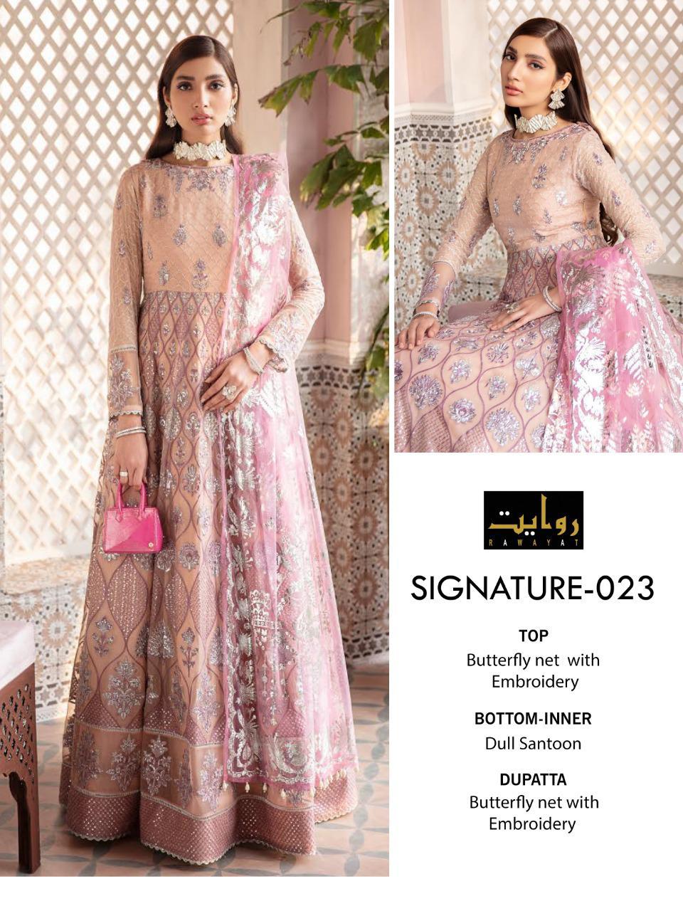 RAWAYAT SIGNATURE 023 SALWAR KAMEEZ MANUFACTURER