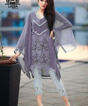 LAIBA AM VOL 84 ASH LAVENDER DESIGNER TUNICS MANUFACTURER