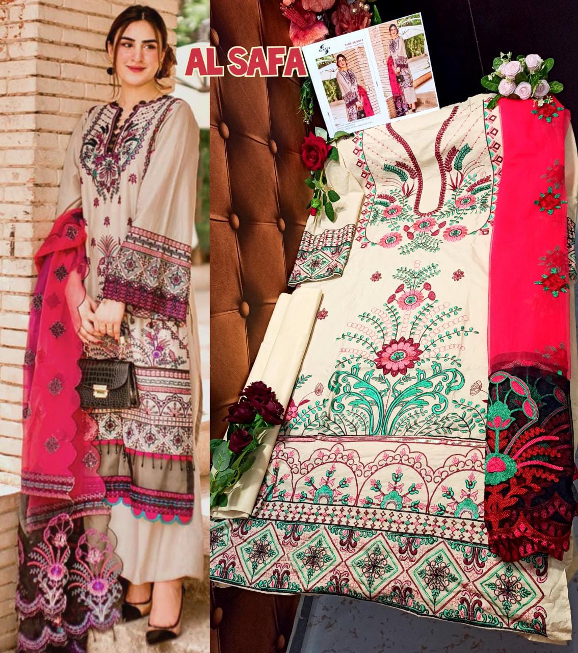 AL SAFA SANA SAFINAZ COTTON SALWAR KAMEEZ MANUFACTURER