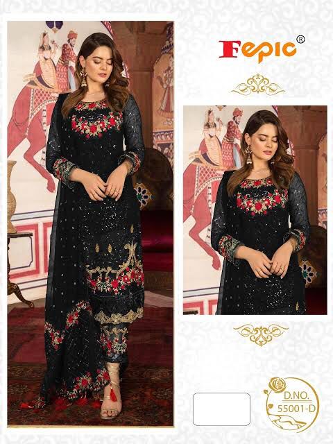 FEPIC 55001 D BLACK SALWAR KAMEEZ MANUFACTURER