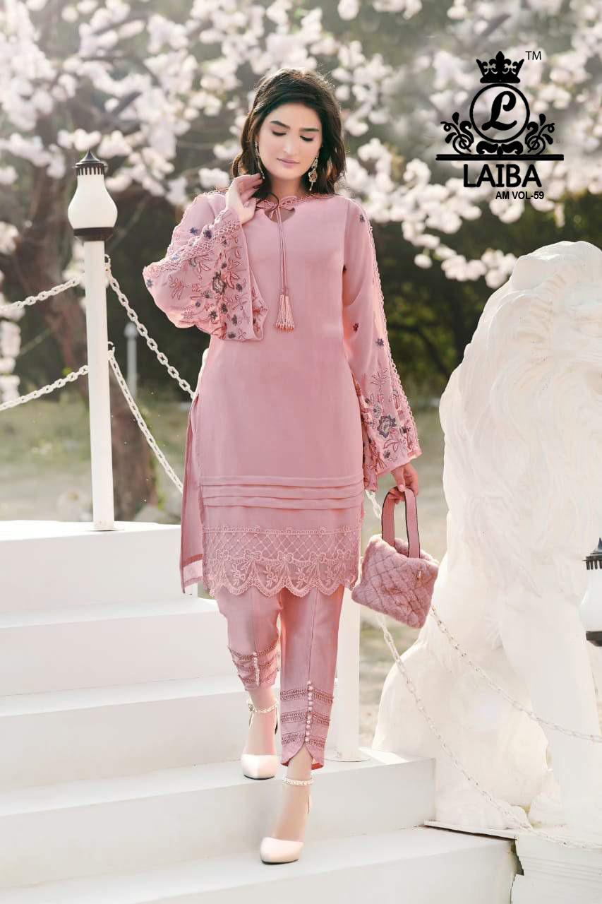 LAIBA AM 59 PINK READYMADE TUNICS WHOLESALER