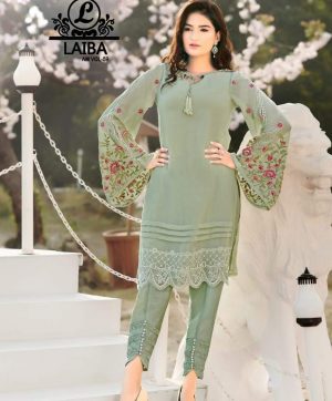 LAIBA AM 59 PISTA GREEN READYMADE TUNICS WHOLESALER