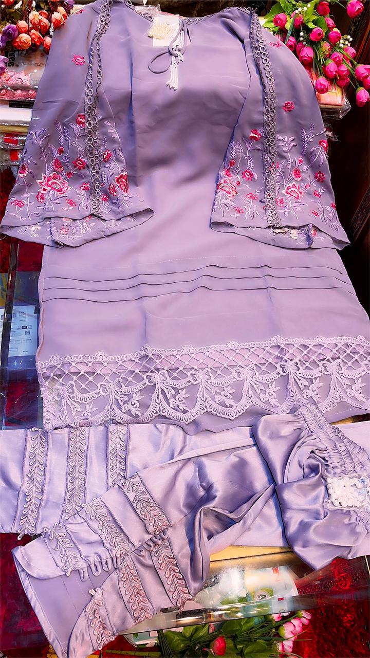 LAIBA AM 59 PURPLE READYMADE TUNICS WHOLESALER