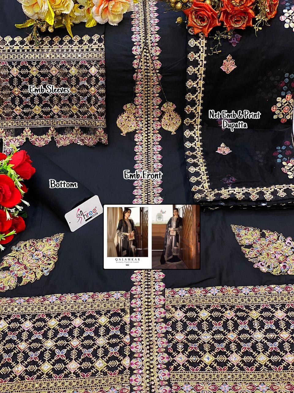 SHREE FABS 1892 QALAMKAR LUXURY LAWN WHOLESALER