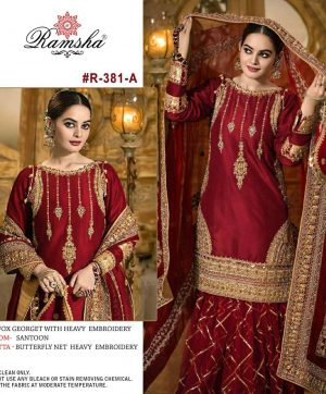 RAMSHA R 381 A SALWAR KAMEEZ MANUFACTURER SURAT