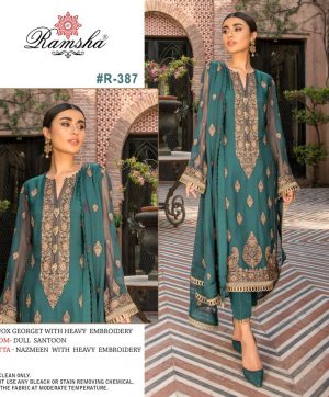 RAMSHA R 387 SALWAR KAMEEZ MANUFACTURER