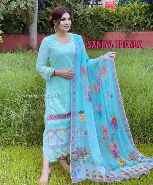 SANIYA TRENDZ NOOR CHIKENKARI 4 504 SALWAR KAMEEZ