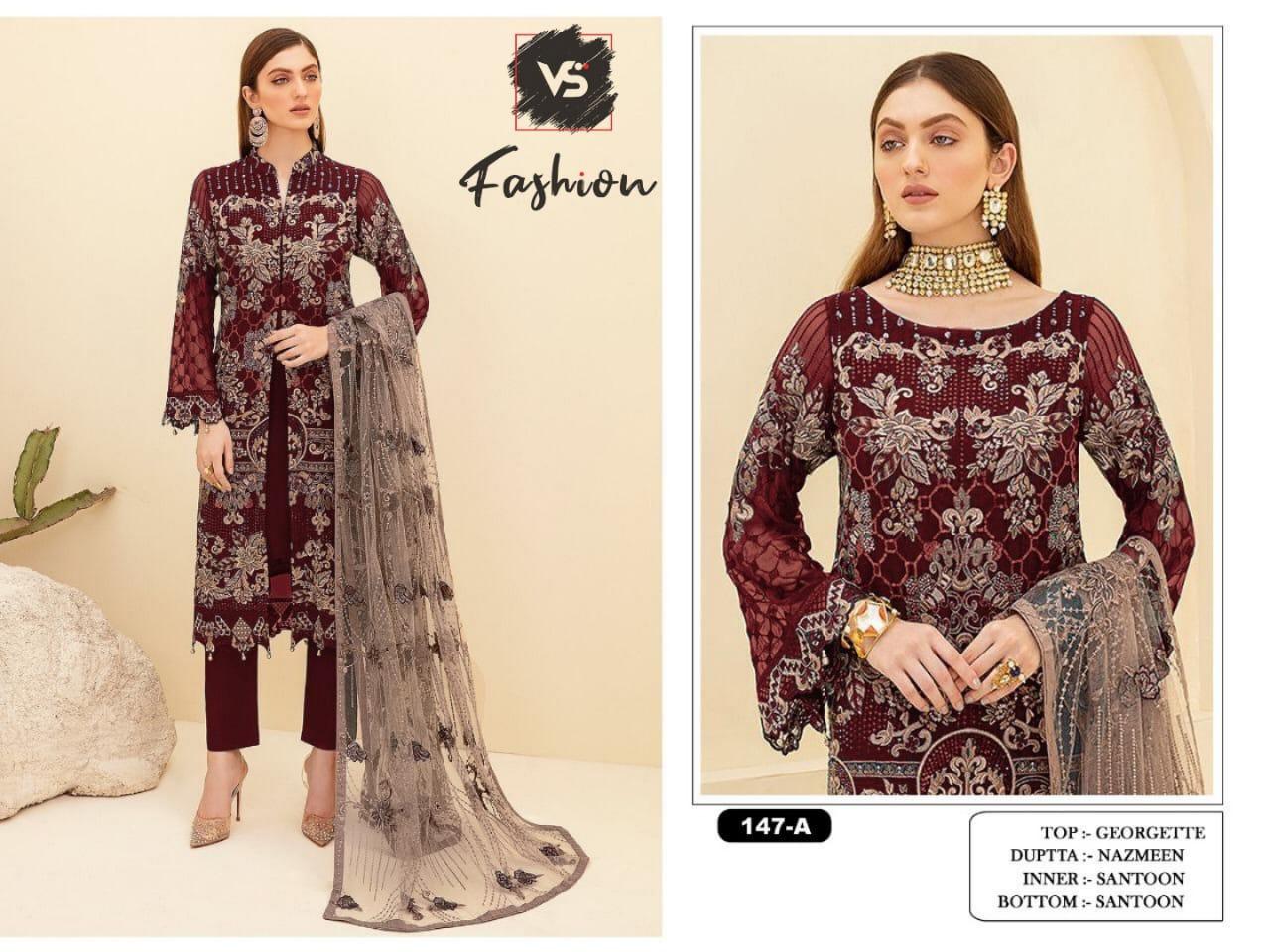 VS FASHION 147 A PAKISTANI SUITS MANUFACTURER