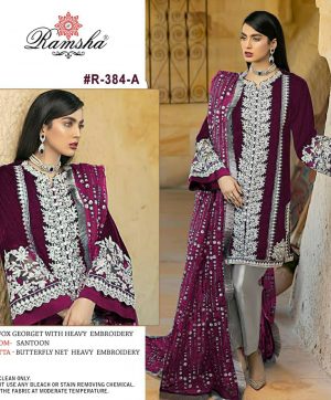 RAMSHA 384 A PAKISTANI SALWAR KAMEEZ MANUFACTURER